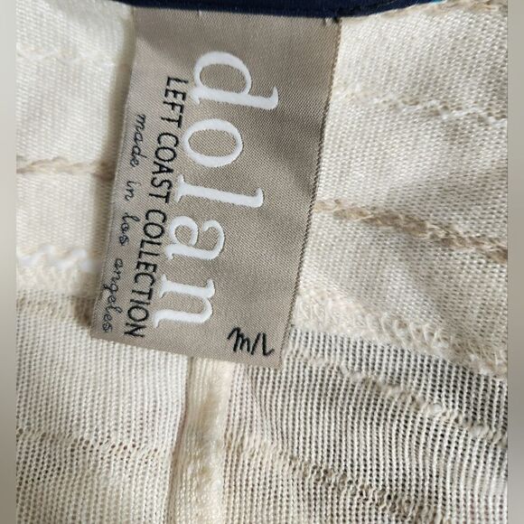 Dolan Womens Cream Business Casual Striped Open Front Dolman Sleeve Cardigan M/L - Picture 7 of 7